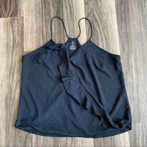 New York & co Black ruffle blouse